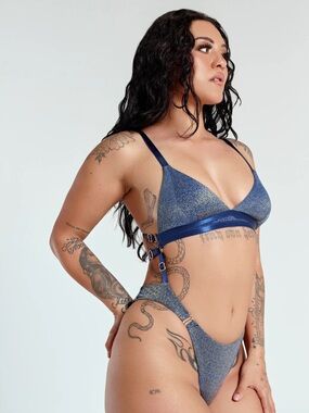 CXIX Aphrodite Sparkle Bodysuit in Anastacia Navy - Women